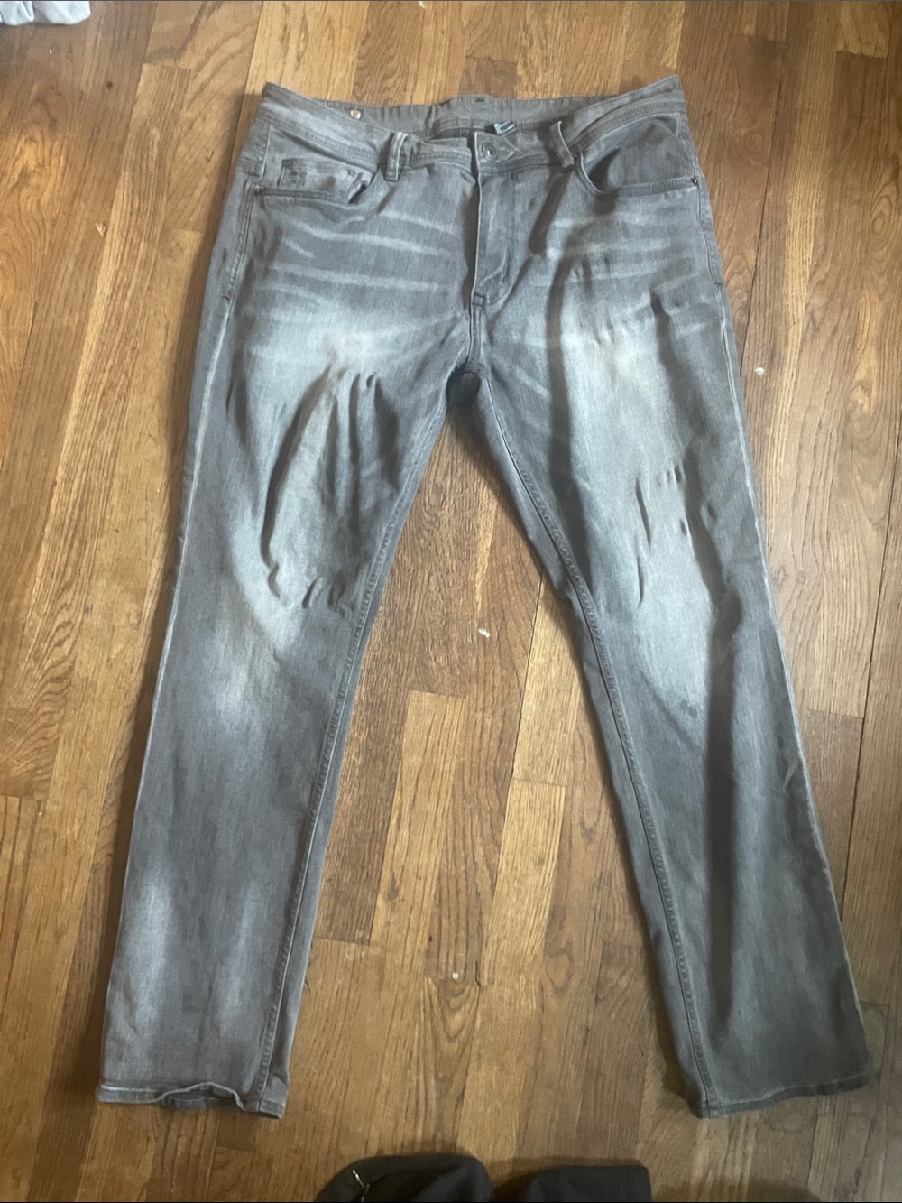 Buffalo David Bitton Men's Faded Gray Slim Straight Jeans
